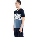 TOMMY LIFE Saks Renk Geçişli Baskı Detaylı O Yaka Standart Kalıp Erkek T-shirt - 88177 T11ER-88177 thumbnail 5