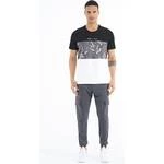 TOMMY LIFE Siyah Renk Geçişli Baskı Detaylı O Yaka Standart Kalıp Erkek T-shirt - 88177 T11ER-88177 thumbnail 2