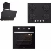 Silverline Ankastre Set Siyah 3240 Classy Davlumbaz + CS5427B01 Ocak + BO650401 Fırın thumbnail 1