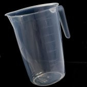 Şeffaf Kırılmayan Plastikten Kulplu Sürahi Tipi 2 Litre Ölçü Kabı Çok Amaçlı  Dereceli Ölçek Kap - 1