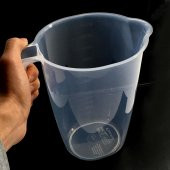 Şeffaf Kırılmayan Plastikten Kulplu Sürahi Tipi 2 Litre Ölçü Kabı Çok Amaçlı  Dereceli Ölçek Kap - 4