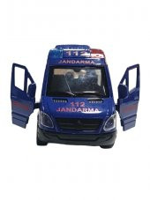 1 Adet Metal Çek-bırak Işıklı Sesli Kapıları Açılır Kapanır Kurtarma Aracı 12cm thumbnail 1