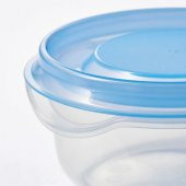 3 Lü Mini Boy Saklama Kapları IKEA Pratik Kullanım Özelliği Mavi Kapak  70 ml 3 Lü - 2