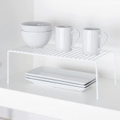 TEL ORGANİZER DOLAP DEPOLAMA RAFI 2LI SET 22X40CM BEYAZ - 1