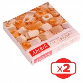 Aktürk Lokum Sade ve Beyaz Fındıklı 500 gr x 2 Adet - 1