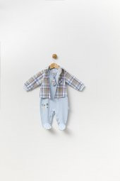 Kravatlı Bayramlık Erkek Bebek Gömlek Tulum 13887 - 4