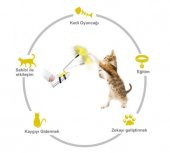 Ayağa takılan kedi oyun oltası - 1