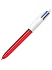 Bic 4 Colours Tükenmez Kalem Metalik Kırmızı 3086123404137 - 1