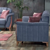 Aspen 6'lı Set Mobilya Tv Ünitesi Çekyat Koltuk Kanepe Baza Destek Ayağı Ayakları 11 Cm Kahverengi - 2