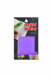 Şeffaf Mor Yapışkanlı Not Kağıdı 75x75mm 50 Yaprak - 1