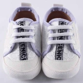 Kız Bebek Lila Simli Bağcıklı Ayakkabı - 1