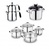 Korkmaz Flora 14 Parça Hiper Set Siyah A1758 - 2