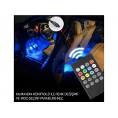 4 Parçalı Uzaktan Kumanda Kontrollü Atmosfer Işık 36 LED AA164 - 4