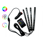 4 Parçalı Uzaktan Kumandalı Ayak Altı Aydınlatma 48 LED Atmosfer Işık Ledi DK-01 AA163 - 1