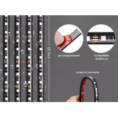 4 Parçalı Uzaktan Kumandalı Ayak Altı Aydınlatma 48 LED Atmosfer Işık Ledi DK-01 AA163 - 2