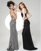 Kadın Gümüş Balık Model Kuyruklu Uzun Payet Etek thumbnail 5