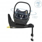 Maxi-Cosi Coral 360 Dönebilir Yatabilir İsofix Bazalı 2si Bir Arada Ana Kucağı ve Oto Koltuğu Essential Graphite - 1