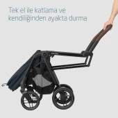Maxi-Cosi Leona2-Coral 360 Modüler Ana Kucaklı Ultra Kompakt Çift Yönlü Seyahat Sistem Bebek Arabası Essential Graphite - 9