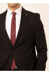 Normal Bel Slim Fit Siyah Erkek Takım Elbise Tk1000600242 - 3