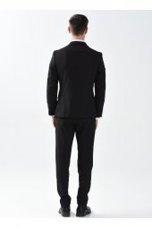 Normal Bel Slim Fit Siyah Erkek Takım Elbise Tk1000600245 - 4