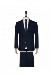 Normal Bel Slim Fit Mavi Erkek Takım Elbise Tk1000600225 - 1