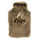 ZYFR-CL02 SICAK SU TORBASI PELUŞ PONPONLU KAHVERENGİ 28x18x2cm 1 Litre - 1