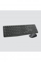 Mk235 Usb Kablosuz Türkçe Klavye Mouse Seti - Siyah - 1