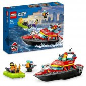 LEGO® City İtfaiye Kurtarma Teknesi 60373-5 Yaş ve Üzeri Uygulamalı Oyunları Seven Çocuklar için Oyuncak Yapım Seti (144 Parça) - 1