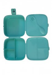 Lol Beslenme Kutusu Turkuaz 4 Bölmeli Lol Kız Figürlü 1 Adet Yemek Saklama Kabı Beslenme Çantası - 3