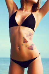 Butterfly Geçici Dövme,Geçici Tattoo ,Vücut Dövme,Kol Bilek Dövme,Boyun Dövme,Sırt Dövme - 1