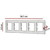 Schneider Asfora Krem 5'li Yatay Çerçeve thumbnail 2