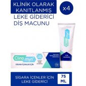 Clinomyn Smokers Sigara İçenler İçin Diş Beyazlatan Leke Giderici Diş Macunu 75 ml x 4 Adet - 1