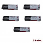 GNR Endüstriyel Jumbo Çöp Torbası Poşeti - 2 Kat - Siyah - 400 Gr. - 80x110 Cm. - 10 Adetlik 5 Rulo - 2