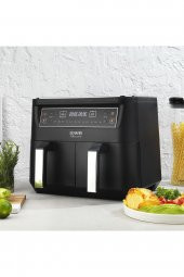 Schafer Fit Fry Dual Dijital Airfryer/Sıcak Hava Fritözü Çok Amaçlı Pişirici-Siyah - 1