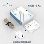Nautica C40 Lightning to USB-A 12W Hızlı Şarj ve Data Kablosu 2.1M Pembe - 6