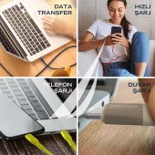 Nautica C20 Type-C to USB-A 22.5W Hızlı Şarj ve Data Kablosu 1.2M Kırmızı - 3