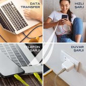 Nautica C50 USB-C to Lightning PD 20W Hızlı Şarj ve Data Kablosu 1.2M Sarı - 4