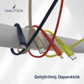 Nautica C50 USB-C to Lightning PD 20W Hızlı Şarj ve Data Kablosu 1.2M Sarı - 5