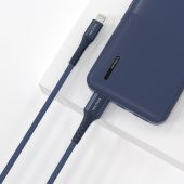 Nautica C65 MFI Lightning to USB-A 12W Örgülü Hızlı Şarj ve Data Kablosu 1.2M Navy - 2