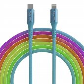 Nautica C58 PD USB-C to Lightning 20W Led Işıklı Şarj ve Data Kablosu 1.2M Çok Renkli - 1