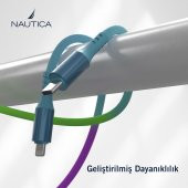 Nautica C58 PD USB-C to Lightning 20W Led Işıklı Şarj ve Data Kablosu 1.2M Çok Renkli - 5