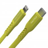 Nautica C50 USB-C to Lightning PD 20W Hızlı Şarj ve Data Kablosu 2.1M Sarı - 1