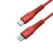 Nautica C100 USB-C to Lightning PD 18W Hızlı Şarj ve Data Kablosu 1.2 Metre Kırmızı - 1