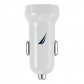 Nautica CH15 Çift USB Çakmaklık Girişli Araç İçi Şarj Cihazı Beyaz - 3