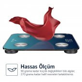 Nautica Gradient Collection Vücut Analizli Akıllı Bluetooth Tartı Baskül Navy Mavi thumbnail 4