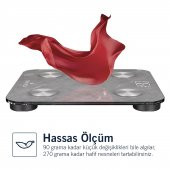 Nautica Marble Collection Vücut Analizli Akıllı Bluetooth Tartı Baskül Gri thumbnail 4