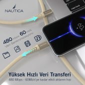 Nautica C50 USB-C to Lightning PD 20W Hızlı Şarj ve Data Kablosu 2.1M Pembe - 3