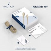 Nautica C50 USB-C to Lightning PD 20W Hızlı Şarj ve Data Kablosu 2.1M Pembe - 7