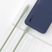 Nautica C65 MFI Lightning to USB-A 12W Örgülü Hızlı Şarj ve Data Kablosu 3M Yeşil - 2
