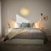 IKEA Regolıt Sarkıt Lamba Abajur Başlığı - Siyah / Beyaz - 45 cm - 2